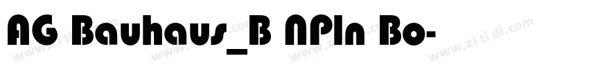 AG Bauhaus_B NPln Bo字体转换